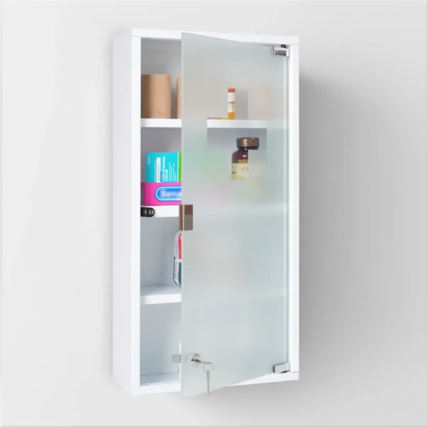 wall mount locking medicine cabinet