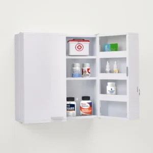 wall mount locked cabinet for medicine storage