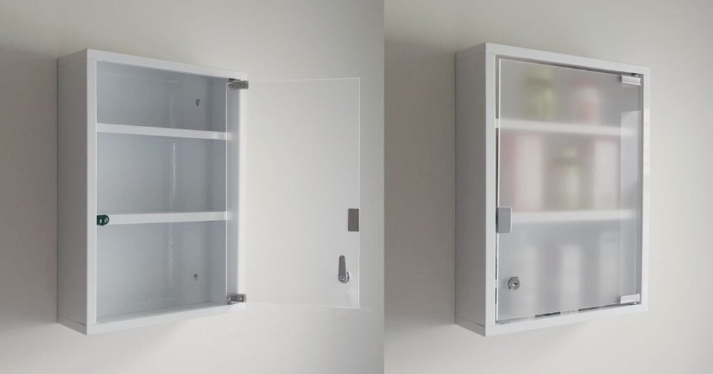 how to install cabinet on the wall completed and organized